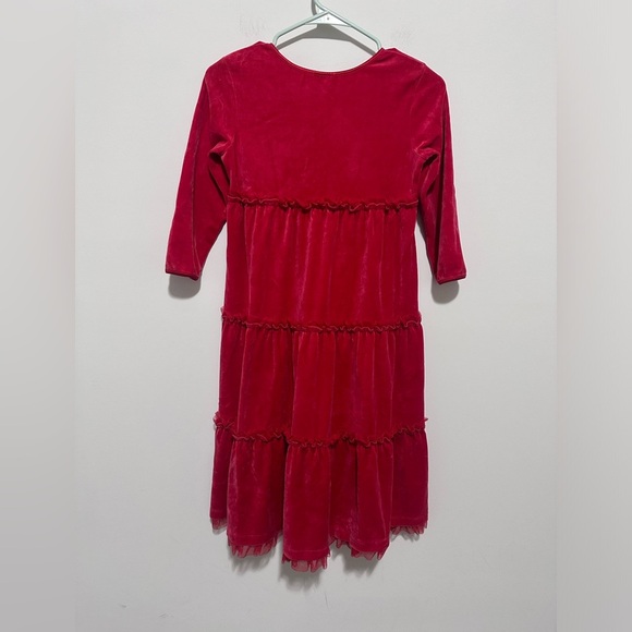 Hanna Andersson Red Velvet Tiered Holiday Dress - Picture 4 of 6